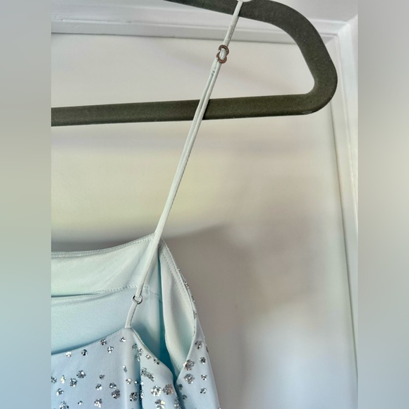 Tibi Scintilla Jersey Slip Dress Blue Sz 4 NWT - Picture 12 of 14